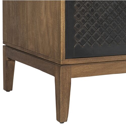 Tate 3-Door Cabinet, Brown/Black 7 Tate 3-Door Cabinet, Brown/Black