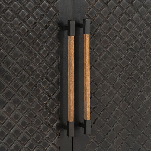 Tate 3-Door Cabinet, Brown/Black 8 Tate 3-Door Cabinet, Brown/Black