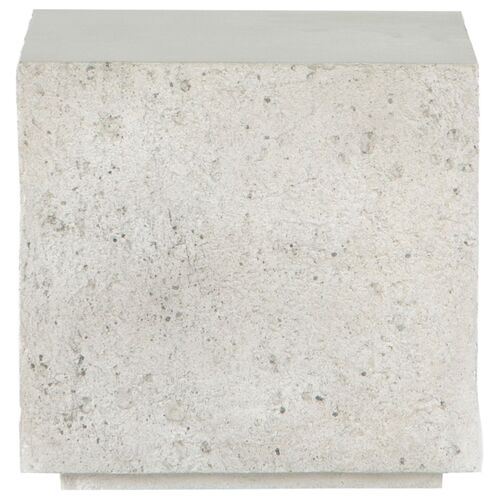 Celeste Outdoor Square End Table, Matte White Concrete 2 Celeste Outdoor Square End Table, Matte White Concrete