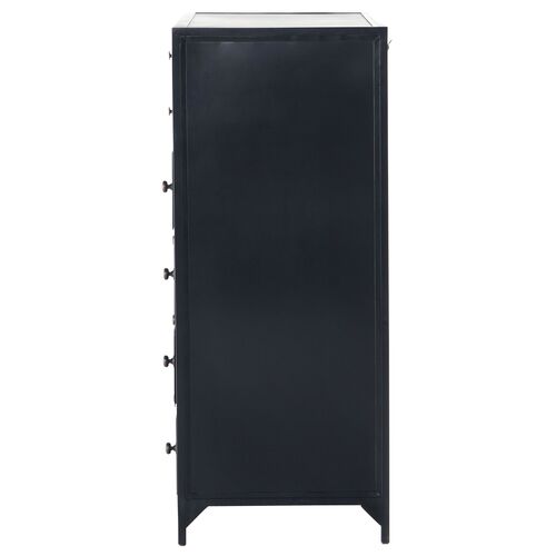 Coraline 8-Drawer Tall Dresser, Black 3 Coraline 8-Drawer Tall Dresser, Black