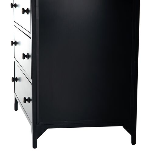 Coraline 8-Drawer Tall Dresser, Black 4 Coraline 8-Drawer Tall Dresser, Black