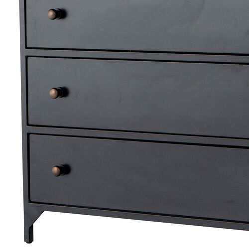 Coraline 8-Drawer Tall Dresser, Black 5 Coraline 8-Drawer Tall Dresser, Black