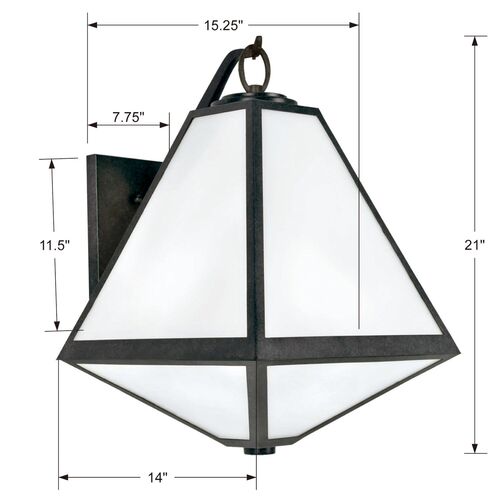 Glacier Outdoor 3-Light Sconce, Charcoal 5 Glacier Outdoor 3-Light Sconce, Charcoal