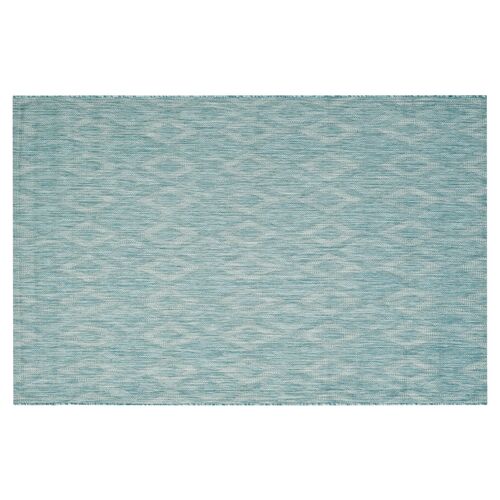Ettore Outdoor Rug, Aqua 1 Ettore Outdoor Rug, Aqua
