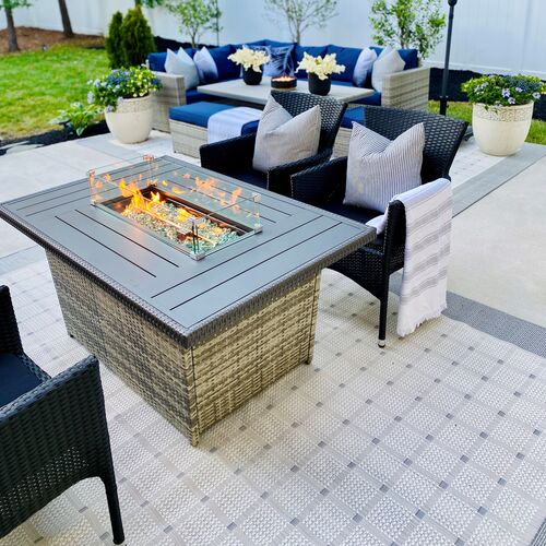 Bermuda Border Outdoor Rug, Gray/Ivory 11 Bermuda Border Outdoor Rug, Gray/Ivory