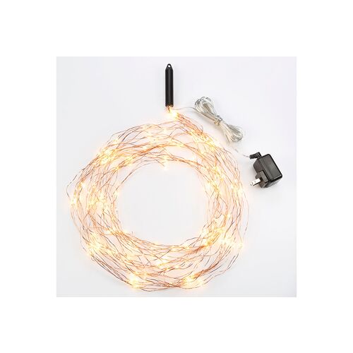 120" Starry String Lights Multi, Copper