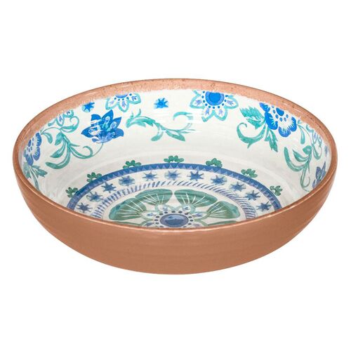 S/6 Claudia Floral Bowl, Turquoise 1 S/6 Claudia Floral Bowl, Turquoise