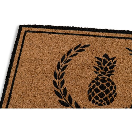 1'6"x2'6" Pineapple Doormat, Black 2 1'6"x2'6" Pineapple Doormat, Black