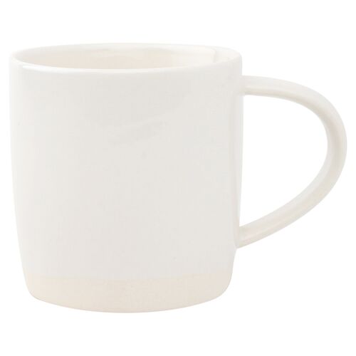 S/4 Shell Bisque Mugs, White 1 S/4 Shell Bisque Mugs, White