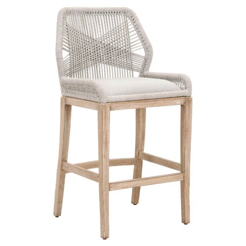 Easton Rope Barstool, Taupe/Pumice 1 Easton Rope Barstool, Taupe/Pumice