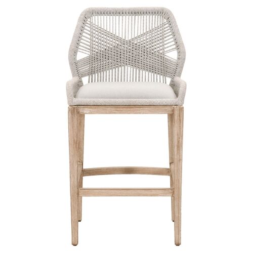 Easton Rope Barstool, Taupe/Pumice 2 Easton Rope Barstool, Taupe/Pumice