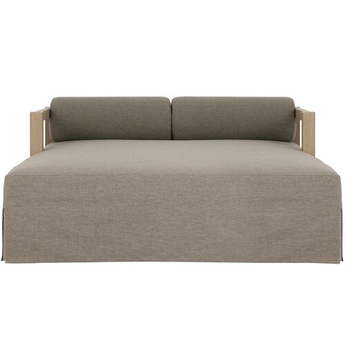 Bondhi Oudoor Daybed, Washed Brown Teak/Grey 4 Bondhi Oudoor Daybed, Washed Brown Teak/Grey
