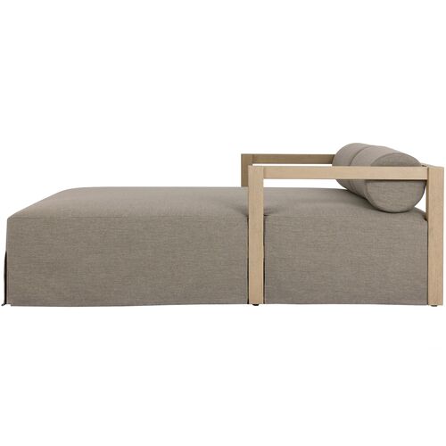 Bondhi Oudoor Daybed, Washed Brown Teak/Grey 5 Bondhi Oudoor Daybed, Washed Brown Teak/Grey