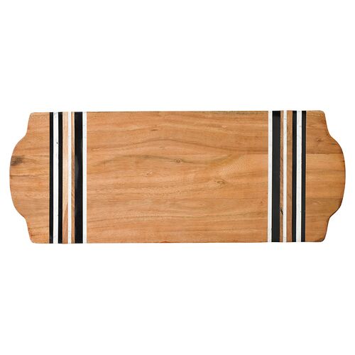 Stonewood Stripe Serving Board, Natural/Multi