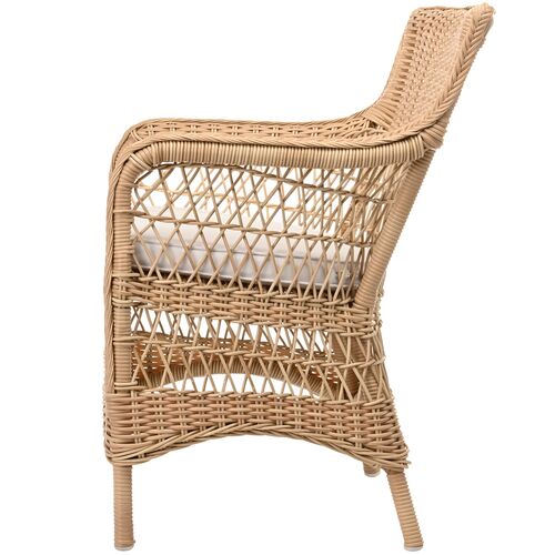 Marie Outdoor Armchair, Natural/White 3 Marie Outdoor Armchair, Natural/White