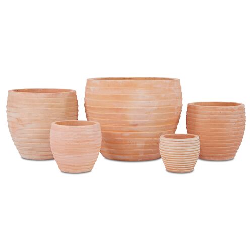 Asst. of 5 Elia Planters, Terracotta