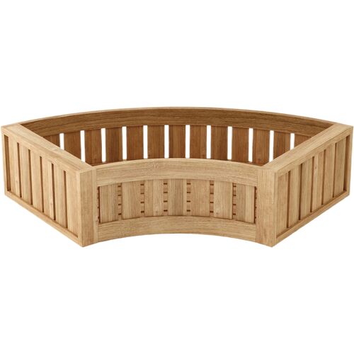 Sonoma Coast Outdoor Teak Circular Modular Planter, Natural