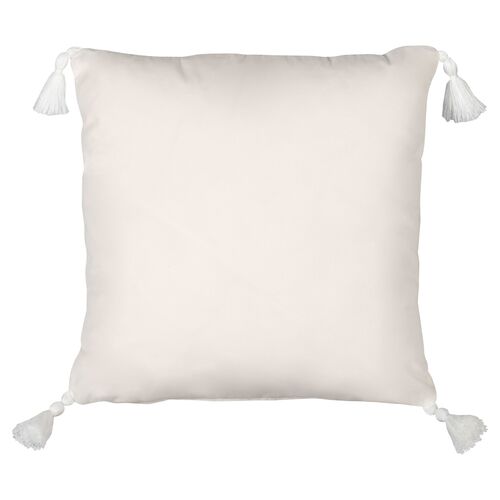 Scallop Outdoor Pillow, Aqua 3 Scallop Outdoor Pillow, Aqua