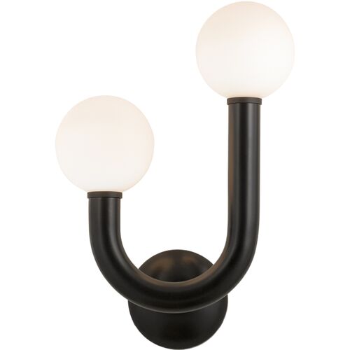 Happy Outdoor Wall Sconce, Black 1 Happy Outdoor Wall Sconce, Black