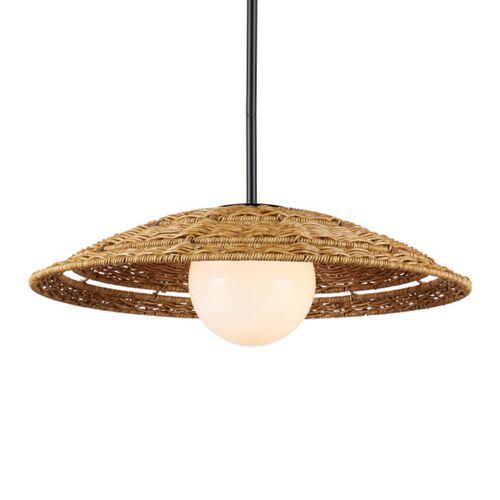 Barbary Outdoor Wicker Pendant, Natural 1 Barbary Outdoor Wicker Pendant, Natural