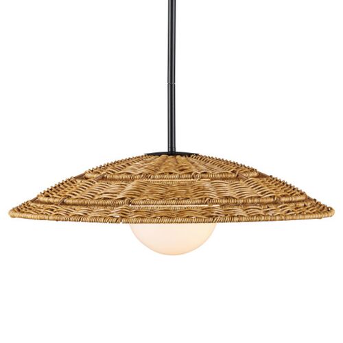 Barbary Outdoor Wicker Pendant, Natural 3 Barbary Outdoor Wicker Pendant, Natural