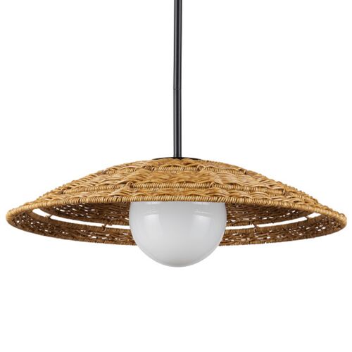 Barbary Outdoor Wicker Pendant, Natural 4 Barbary Outdoor Wicker Pendant, Natural
