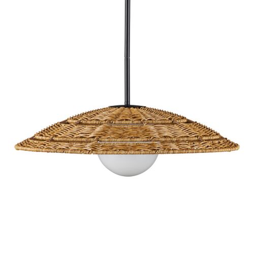 Barbary Outdoor Wicker Pendant, Natural 5 Barbary Outdoor Wicker Pendant, Natural