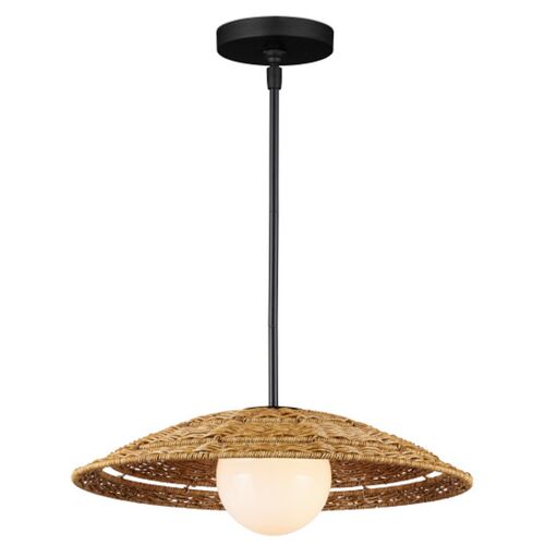 Barbary Outdoor Wicker Pendant, Natural 6 Barbary Outdoor Wicker Pendant, Natural