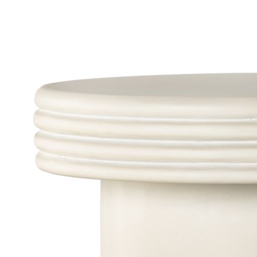 Emre Outdoor End Table, White Concrete 5 Emre Outdoor End Table, White Concrete