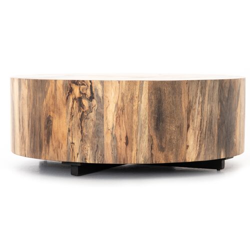 Bryn Round Coffee Table, Spalted Primavera 2 Bryn Round Coffee Table, Spalted Primavera