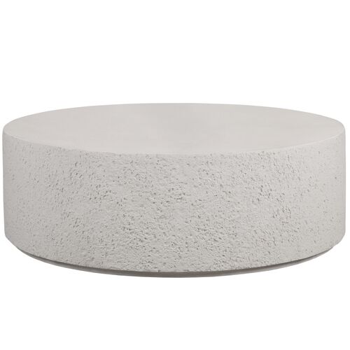 Celeste Outdoor Round Coffee Table, Matte White