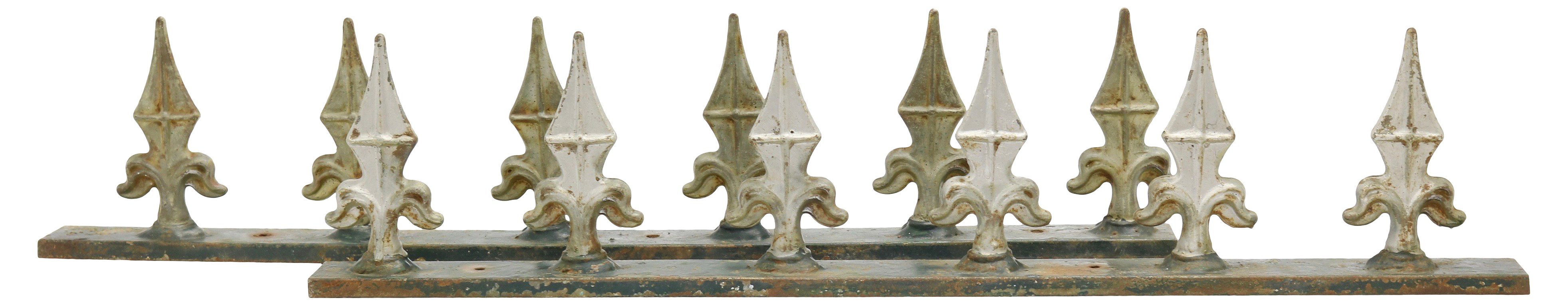 Cast Iron Fleur-de-Lis Fence Spikes, Pr 1 Cast Iron Fleur-de-Lis Fence Spikes, Pr