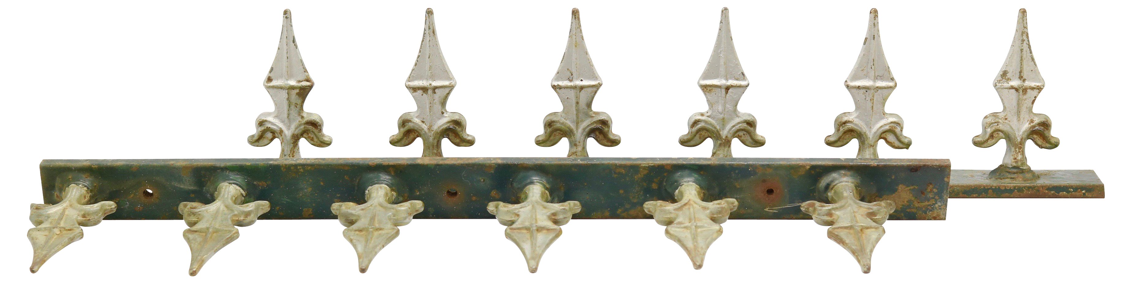 Cast Iron Fleur-de-Lis Fence Spikes, Pr 3 Cast Iron Fleur-de-Lis Fence Spikes, Pr