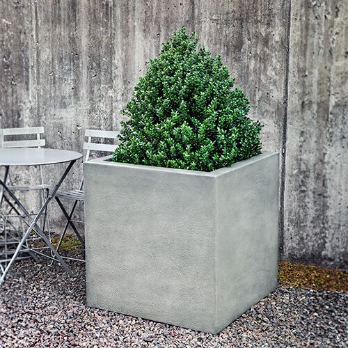 Metropolis Cube Planter, Alpine Stone 2 Metropolis Cube Planter, Alpine Stone