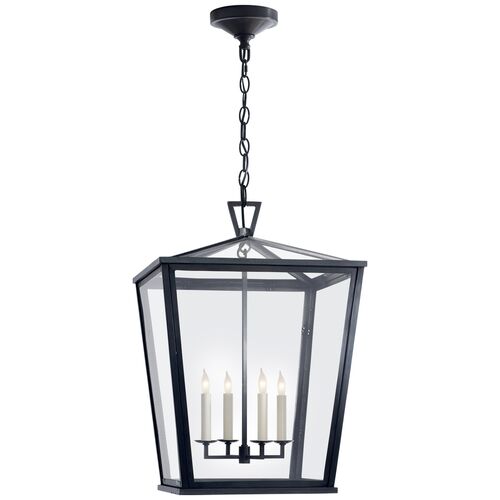 Darlana Outdoor Medium Hanging Lantern, Bronze 1 Darlana Outdoor Medium Hanging Lantern, Bronze