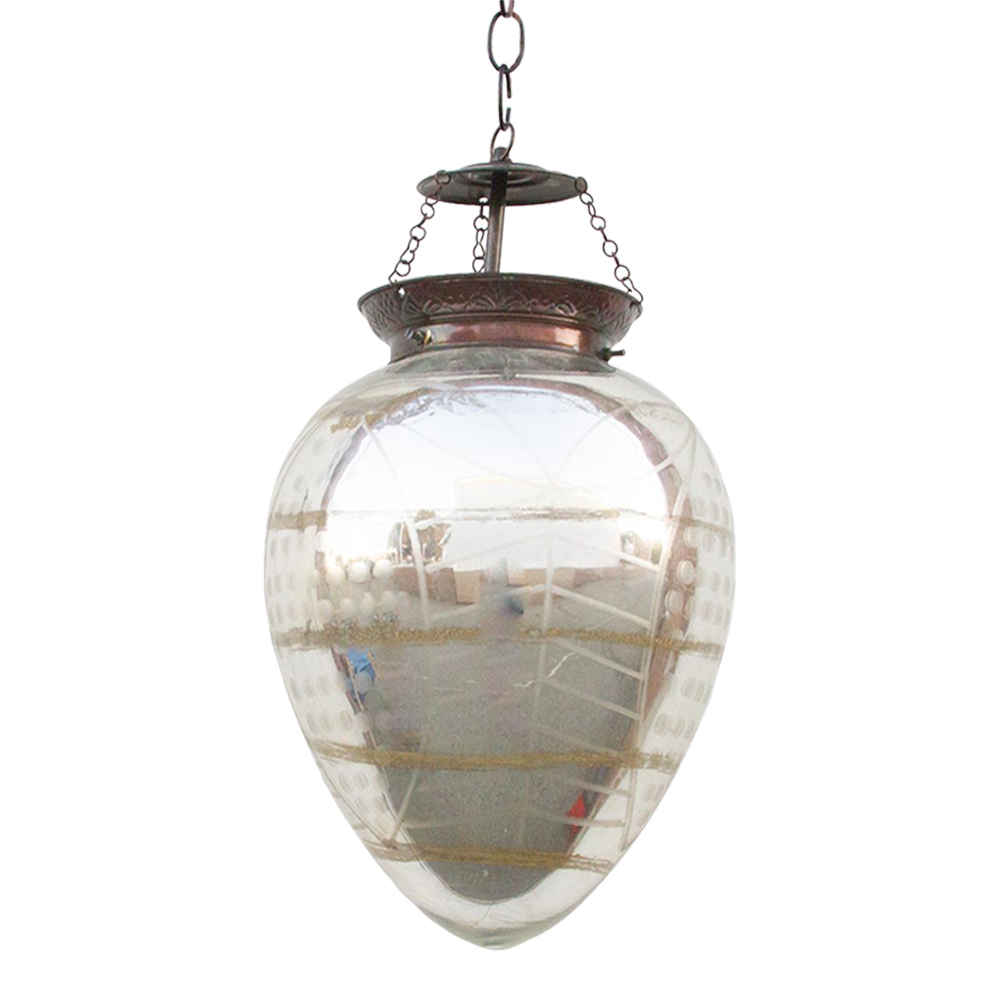 Silver Pear Shaped Lamp