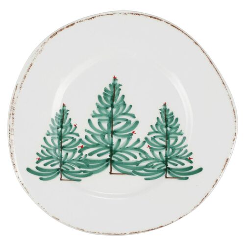 Melamine Lastra Holiday Salad Plate, White 1 Melamine Lastra Holiday Salad Plate, White