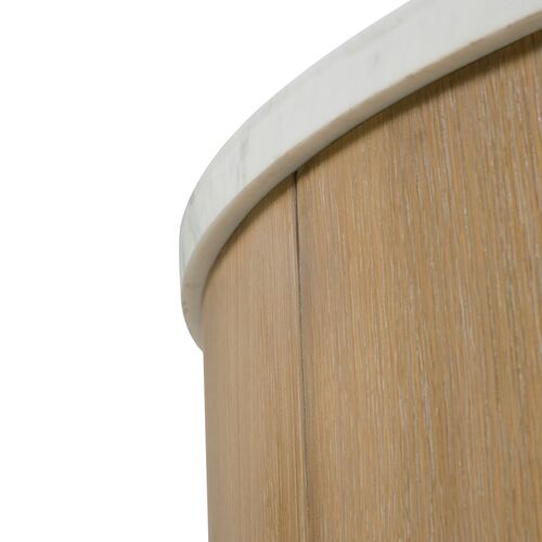 Audrey Round Marble Top Coffee Table, Natural/White 2 Audrey Round Marble Top Coffee Table, Natural/White