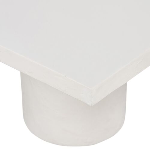 Cove Outdoor Coffee Table, Plaster White Concrete 6 Cove Outdoor Coffee Table, Plaster White Concrete