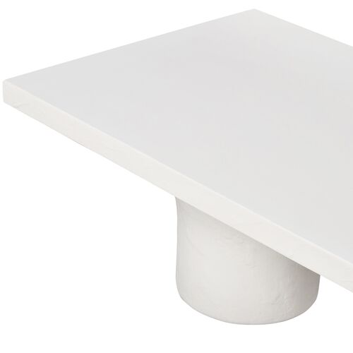 Cove Outdoor Coffee Table, Plaster White Concrete 7 Cove Outdoor Coffee Table, Plaster White Concrete