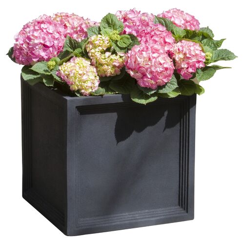Sandhurst Square Planter, Onyx Black 1 Sandhurst Square Planter, Onyx Black