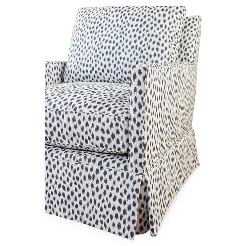 Auburn Club Chair, Indigo Spot Sunbrella 5 Auburn Club Chair, Indigo Spot Sunbrella