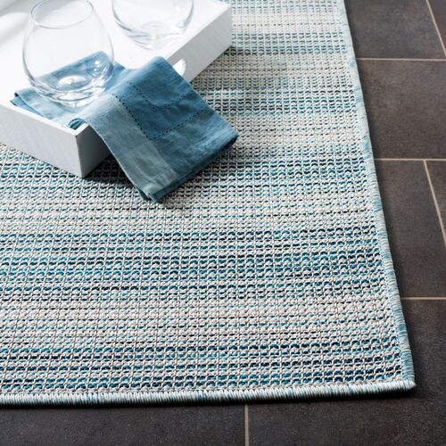 Lakeside Outdoor Rug, Aqua/Ivory 6 Lakeside Outdoor Rug, Aqua/Ivory