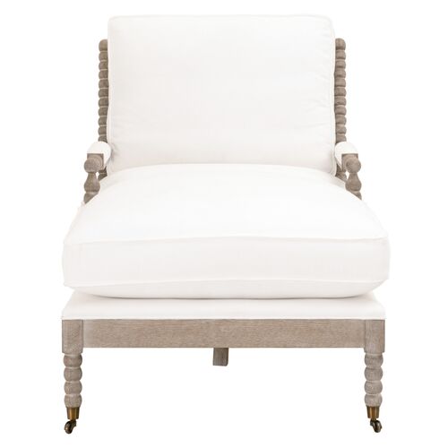 Chloe Spindle Chaise, Pearl Performance 3 Chloe Spindle Chaise, Pearl Performance