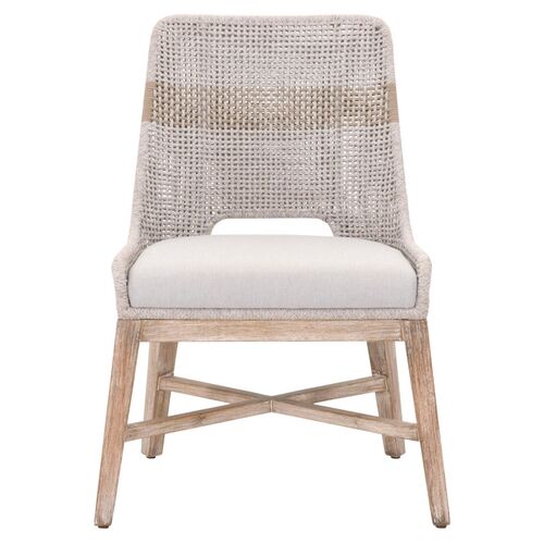 S/2 Arras Woven Side Chairs, Taupe/Pumice 2 S/2 Arras Woven Side Chairs, Taupe/Pumice