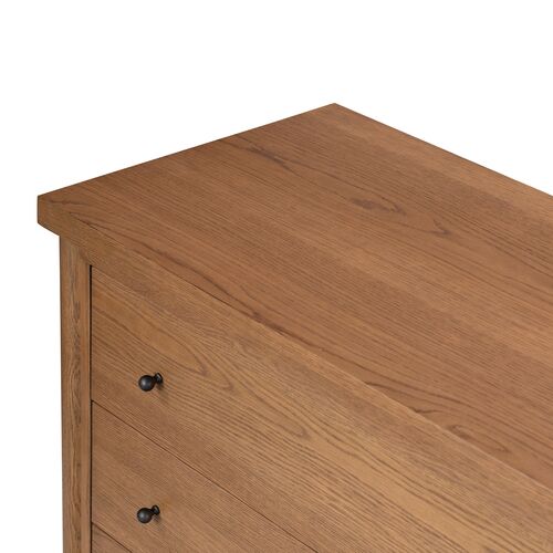Everette 6-Drawer Dresser, Amber Oak 10 Everette 6-Drawer Dresser, Amber Oak