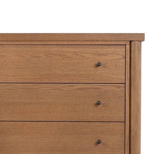 Everette 6-Drawer Dresser, Amber Oak 6 Everette 6-Drawer Dresser, Amber Oak