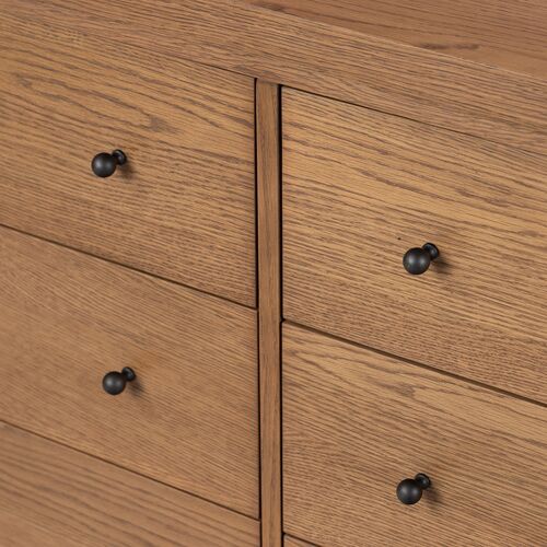 Everette 6-Drawer Dresser, Amber Oak 8 Everette 6-Drawer Dresser, Amber Oak