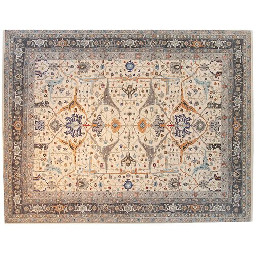 Heriz Rug, Ivory/Black, 10x14 1 Heriz Rug, Ivory/Black, 10x14