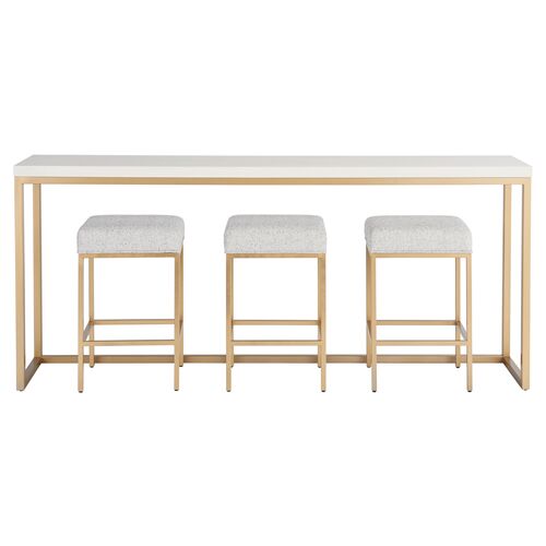 Love Joy Console Table, Alabaster 2 Love Joy Console Table, Alabaster